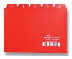 Indice alfabetico in plastica A5 3650-06, colore blu