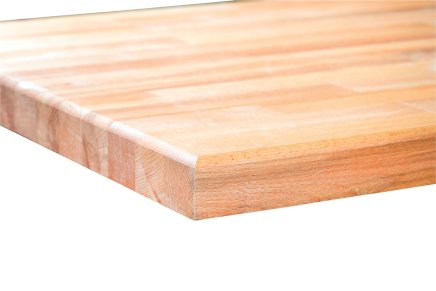 Piano di lavoro in faggio giunto, dimensioni 1550 x 750 mm - 1