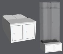 Colonna per armadio LBX 22A - 500 mm