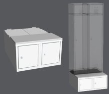 Colonna per armadio LBX 32A - 600 mm