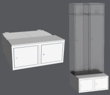 Colonna per armadio LBX 42A - 800 mm