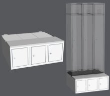 Colonna per armadio LBX 33A - 900 mm