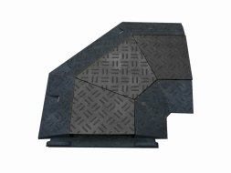 Passacavi angolare con coperchio
