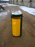 Pattumiera da esterno con posacenere 60 l - 1017