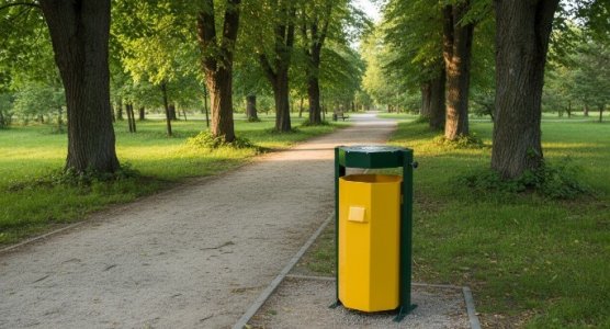 Bidoni della spazzatura all'aperto