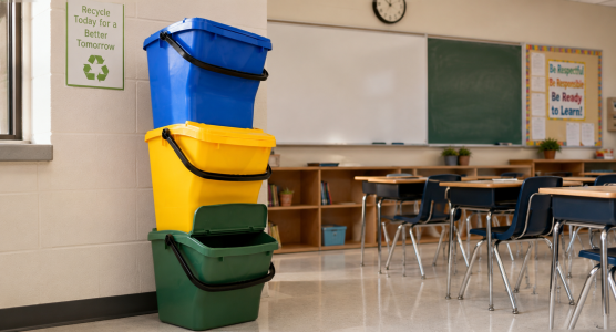 Contenitori per la raccolta differenziata per la scuola