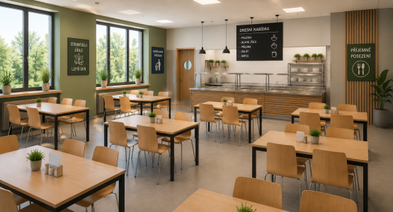 Tavoli da pranzo per la mensa scolastica