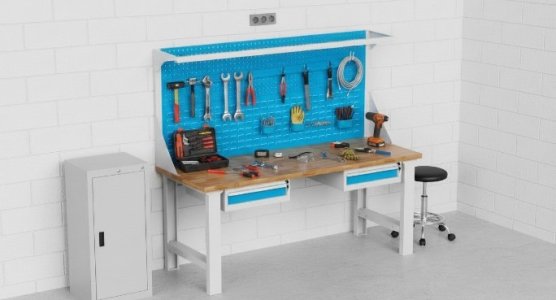 Tavoli da officina assemblati