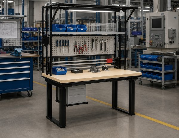 Tavoli e postazioni di lavoro per assemblaggio